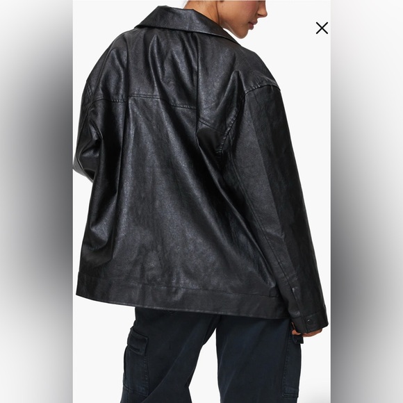 Callie Oversize Faux Leather Jacket - Picture 2 of 5